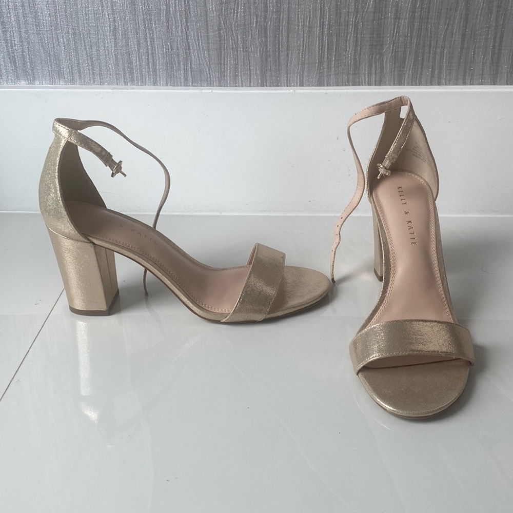 Kelly & Katie Gold Heels